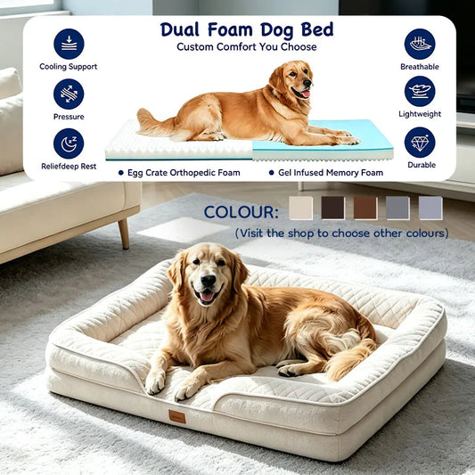 Orthopedic Egg Shaped Memory Foam Pet Bed With Washable Cover