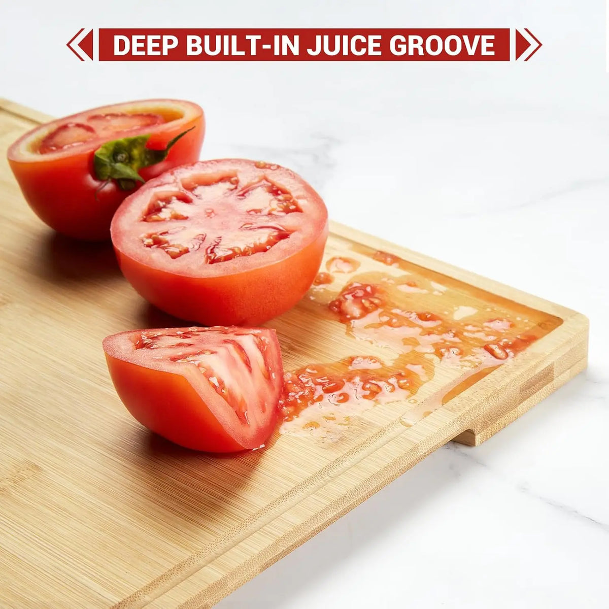 Three Piece Bamboo Cutting Board Set With Kitchen Stand