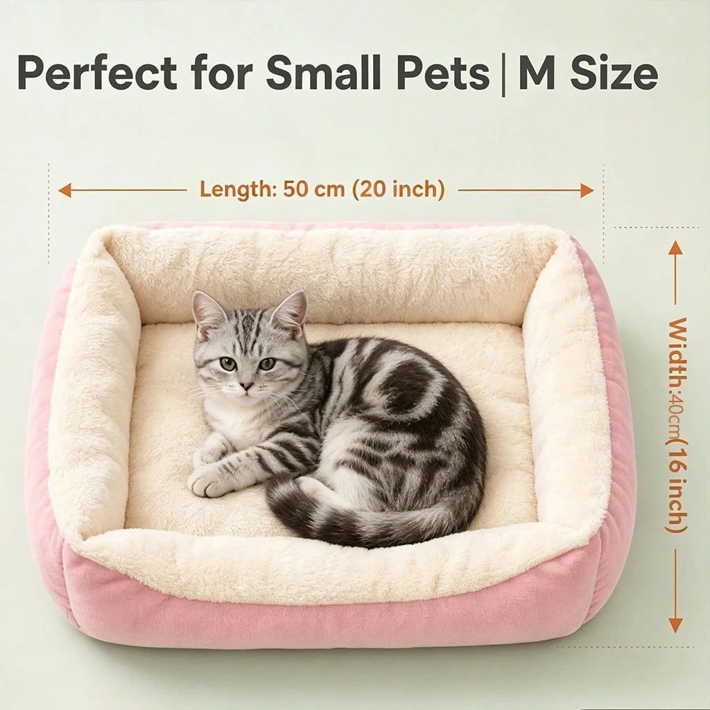 Orthopedic Plush Pet Bed With Corduroy Raised Edges