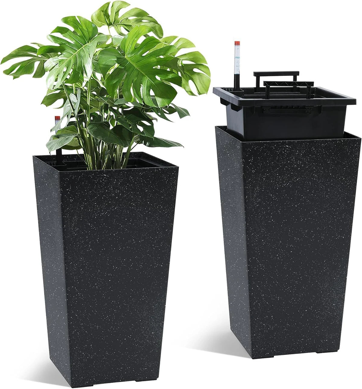 Twister.Ck Rectangular Planters With Drainage And Water Monitor