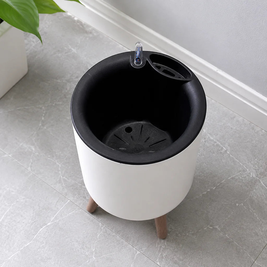 Modern Self Watering Elevated Planter With Clear Water Level Indicator