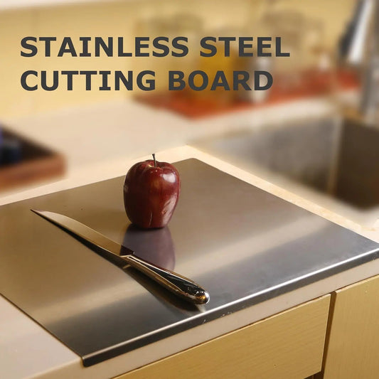 304 Stainless Steel Cutting Board With Lid And Nonslip Pad