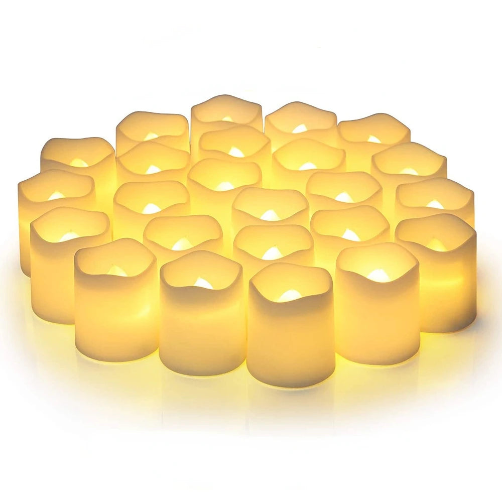 LED Flameless Tea Light Candles Battery Operated Votive Home Decor