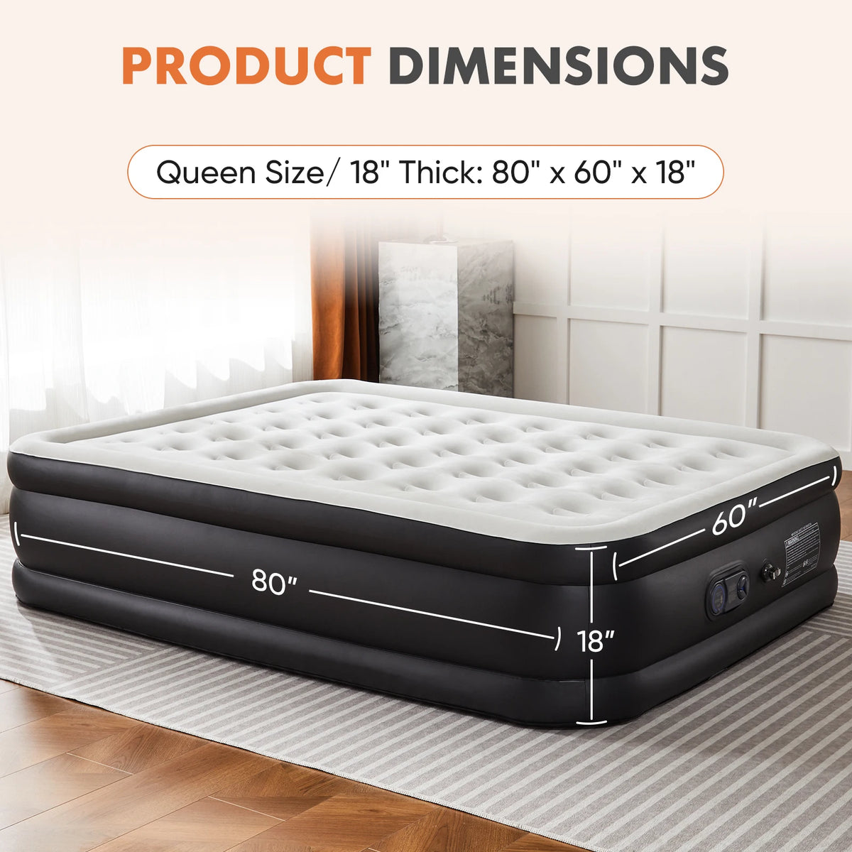 MCQ Inflatable Air Mattress With Built Pump And Reliable Support