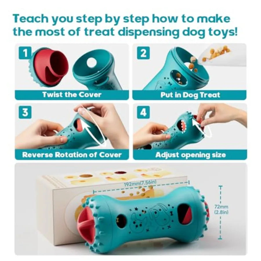 Adjustable Interactive Dog Treat Dispensing Enrichment Toy