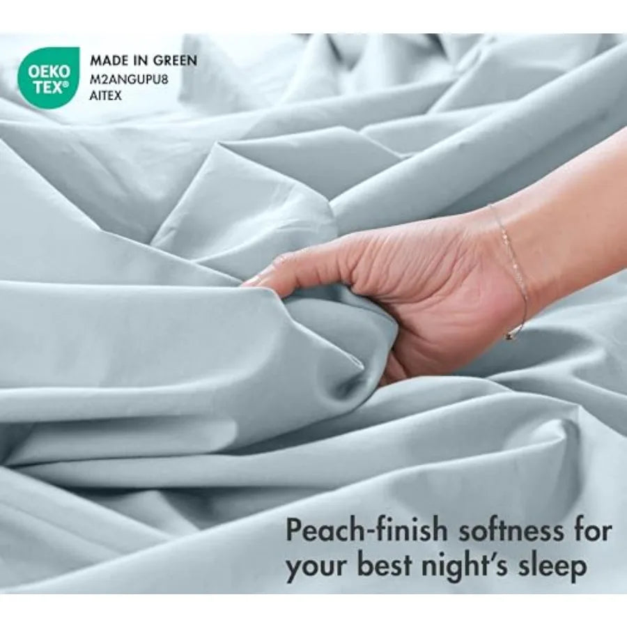 Premium Polyester Cotton Blend Bed Sheets For Breathable Daily Sleep