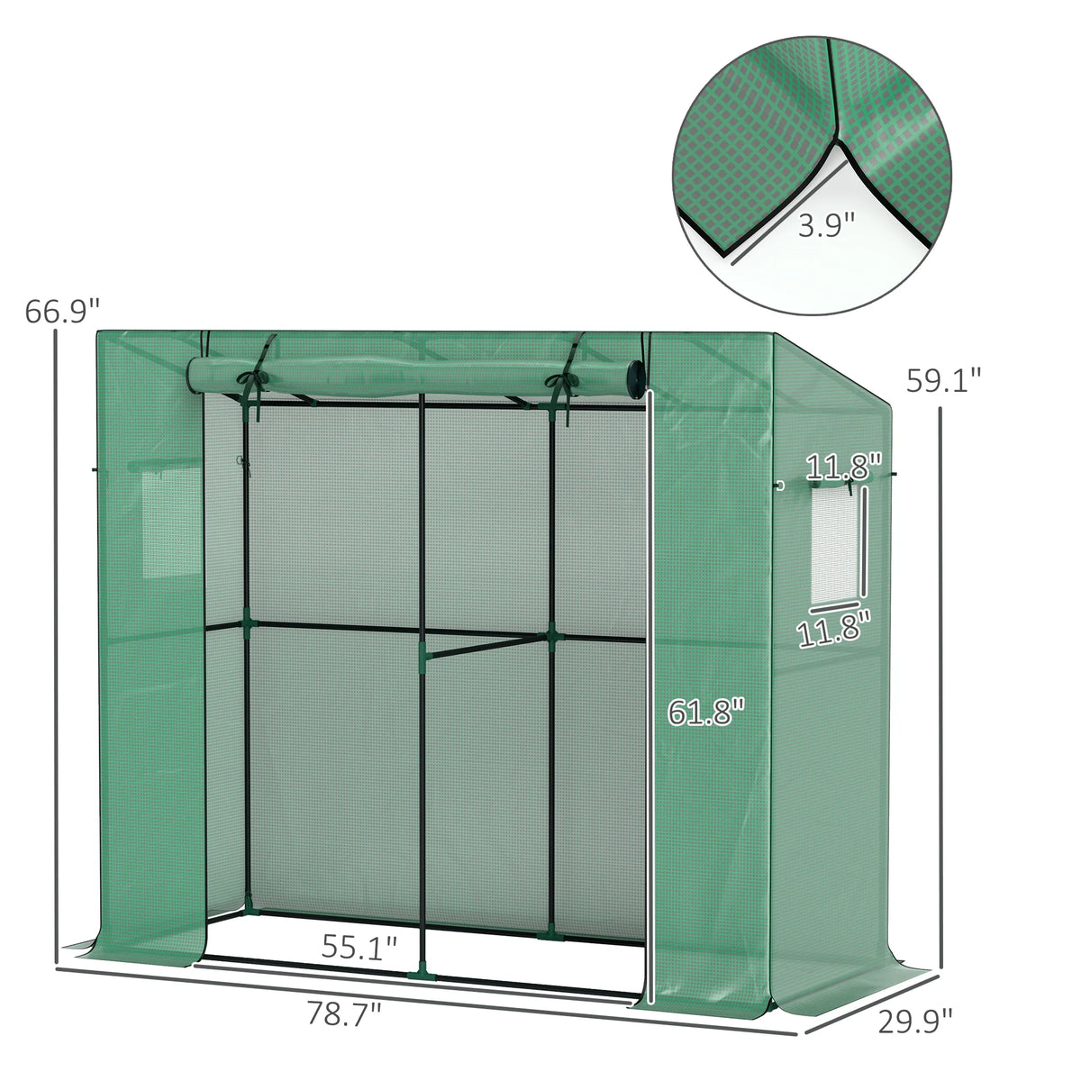 Outsunny Portable Outdoor Garden Greenhouse For Plants
