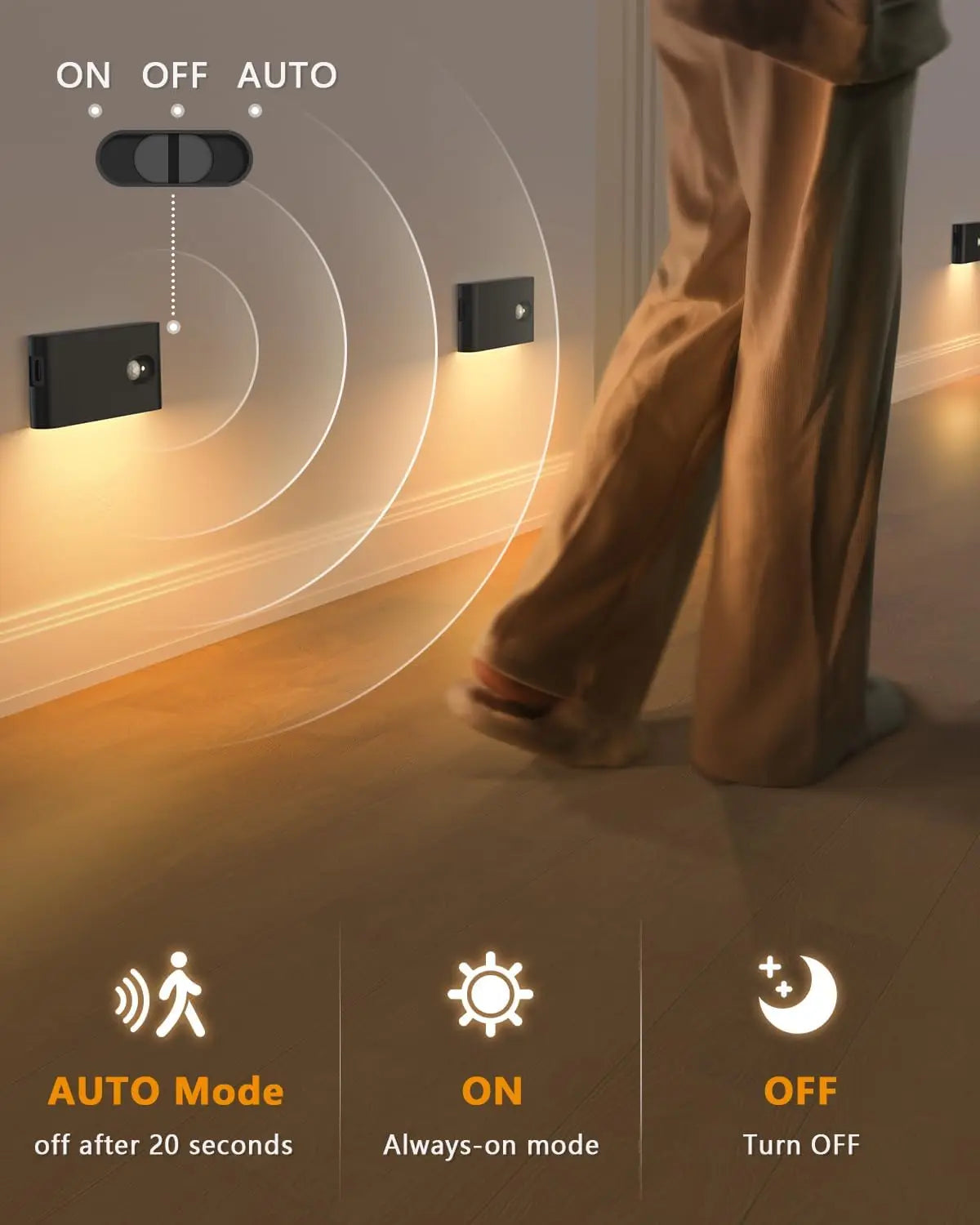 Willed Motion Sensor Rechargeable LED Indoor Night Light