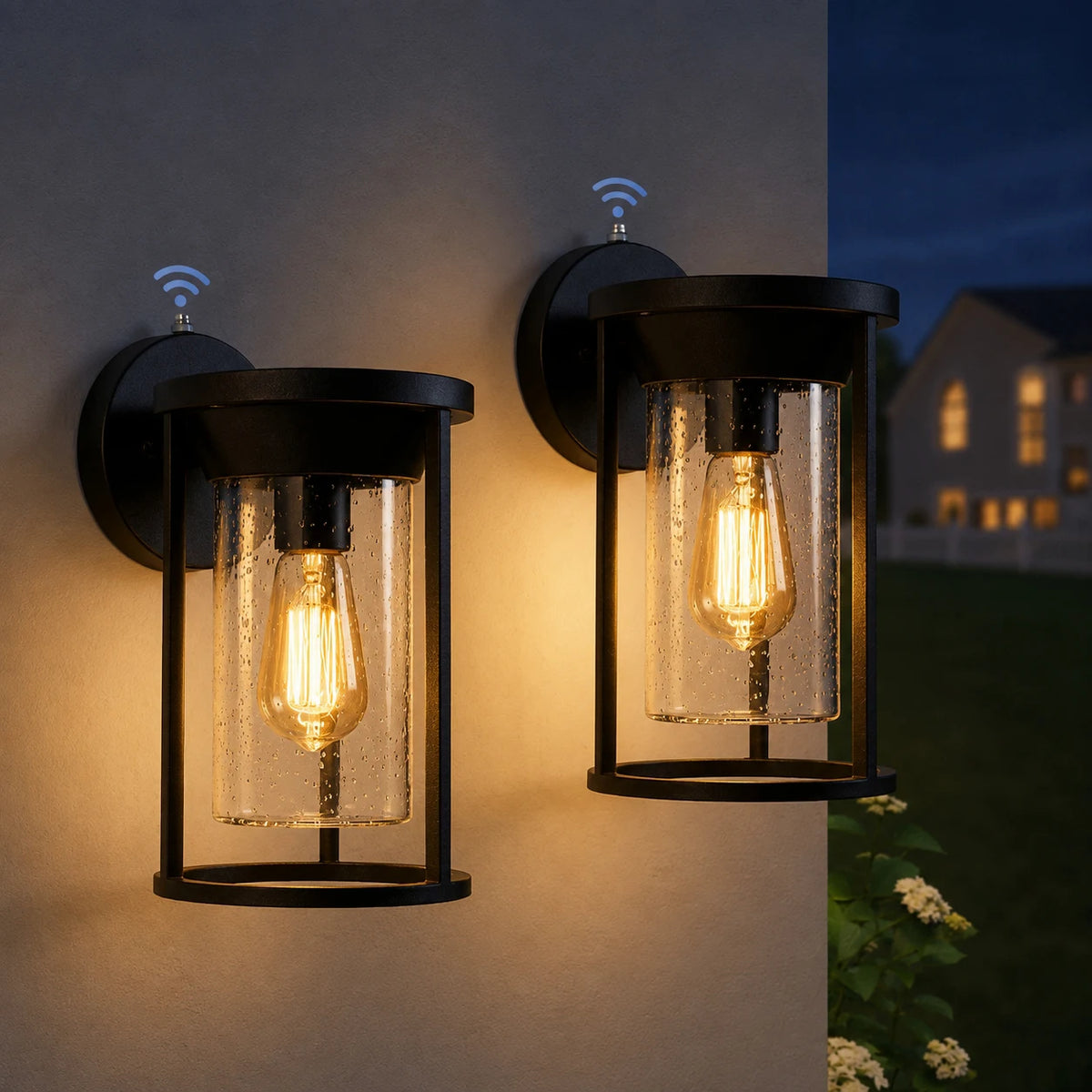 Weatherproof Outdoor Wall Lantern With Dusk To Dawn Light