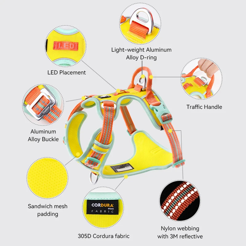 Truelove Reflective No Pull Dog Harness Breathable Adjustable Pet Vest