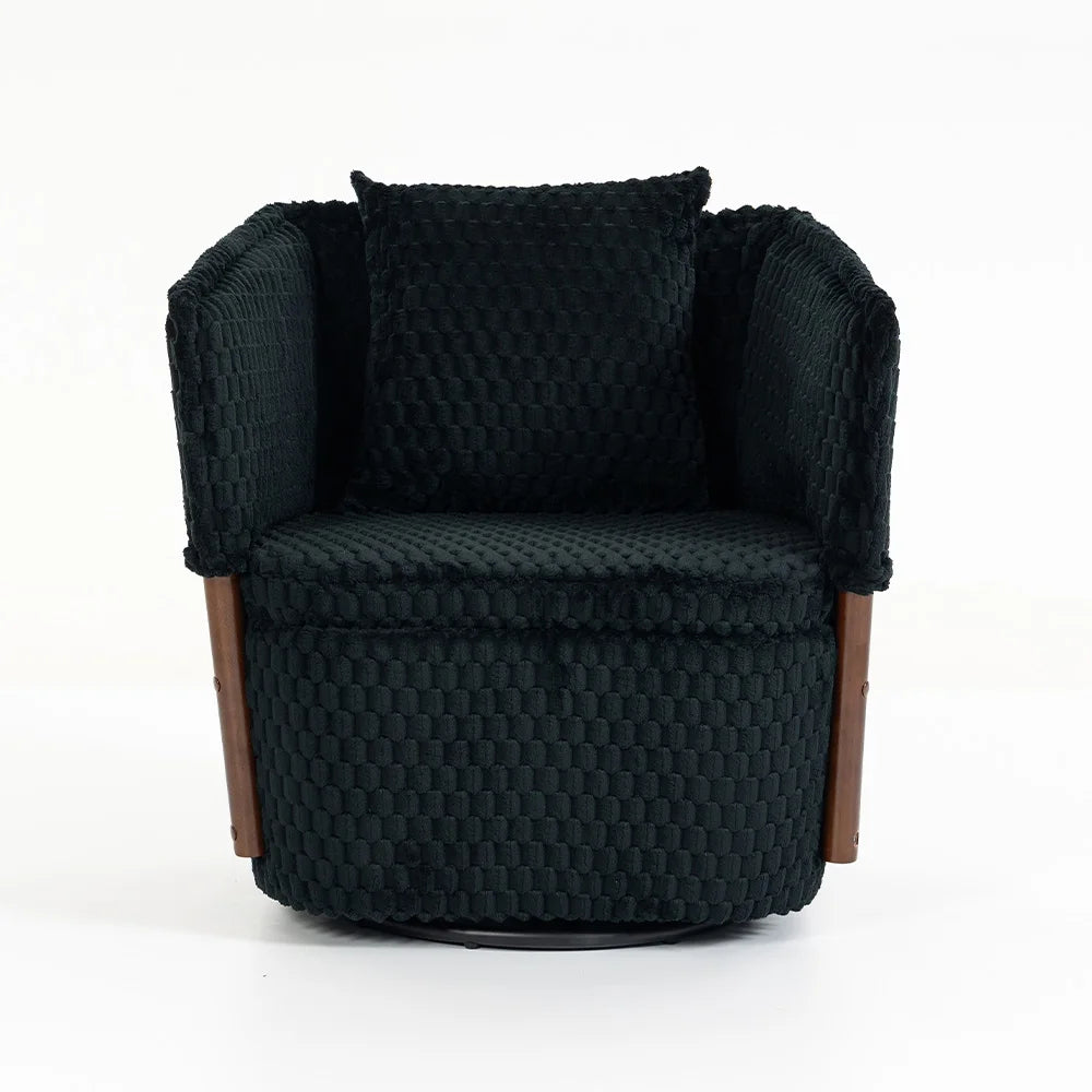 Modern Rotating Storage Sofa With Wooden Frame And Cushions