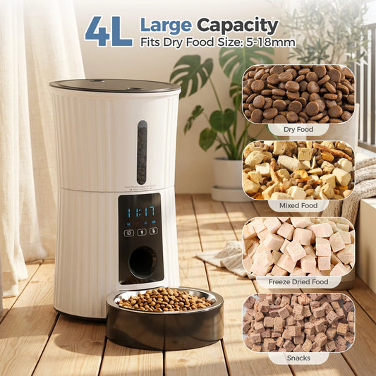 JHK Automatic WiFi Cat Feeder With Programmable App Control System