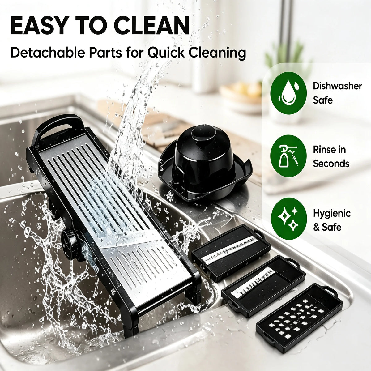Upwork Adjustable Vegetable Mandoline Slicer With Safety Hand Guard